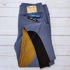 Tailored Sportsman Light Weight Technical Breeches Clarino Patch - Jeans/Tan