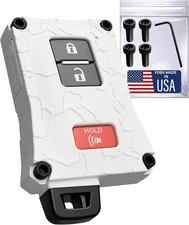 Rugged Key Protector-Shockproof&Scratch-Resistant-Secure Fit White,Black Screws