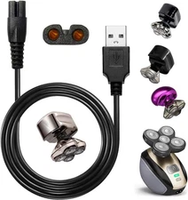 Head Shaver Charger Cord USB Cable for Pitbull Skull Shaver (USB Charger)