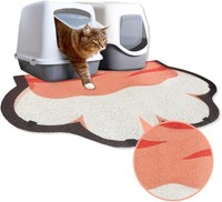 Katzenklo Matte 90X60 Cm Rutschfest Wasserdicht Leicht Zu Reinigen Orange