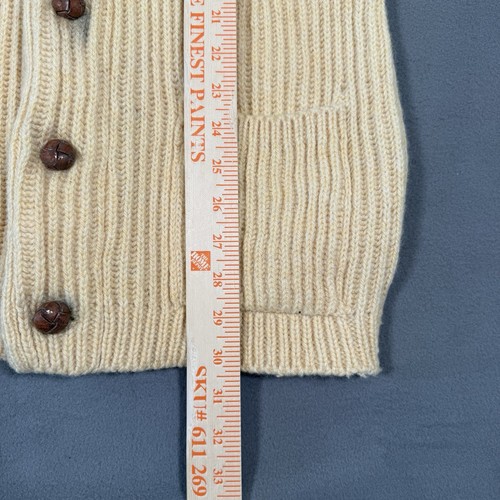 VTG Pringle of Scotland Cardigan Sweater Shawl Collar Wool Heavy Mens XL Flawed - Picture 19 of 21
