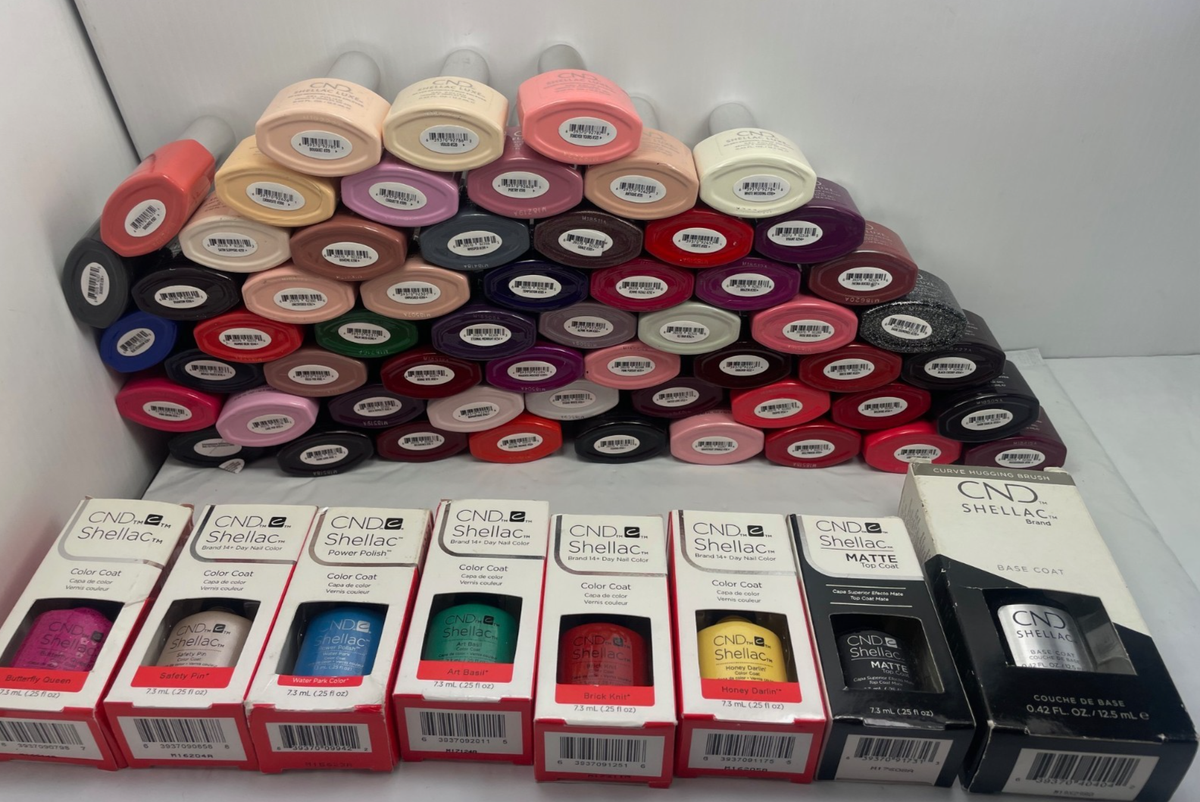 65 PC CND SHELLAC - (57) LUXE 60 Sec Removal GEL POLISH SET **RARE
