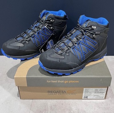 Regatta Samaris II wasserdichte Wanderstiefeletten schwarz blau Herren UK 7