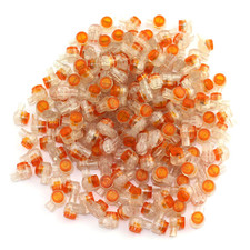 150PCS Waterproof Orange Clear Button Telephone Wire Connectors UY Butt Splice C
