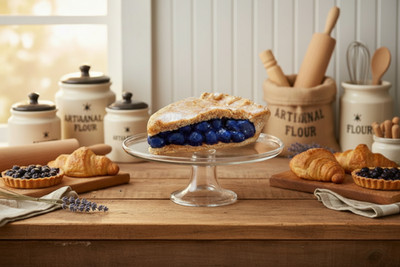 Primitive Farmhouse Handcrafted Faux Blueberry Pie Slice