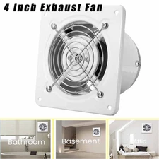 4" Exhaust Fan Ventilation Extractor Fan 110V Wall-Mounted Blower Duct Fan