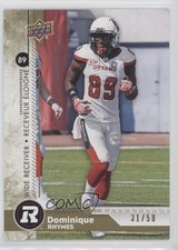 2018 Upper Deck CFL Gold 31/50 Dominique Rhymes #45 h8y