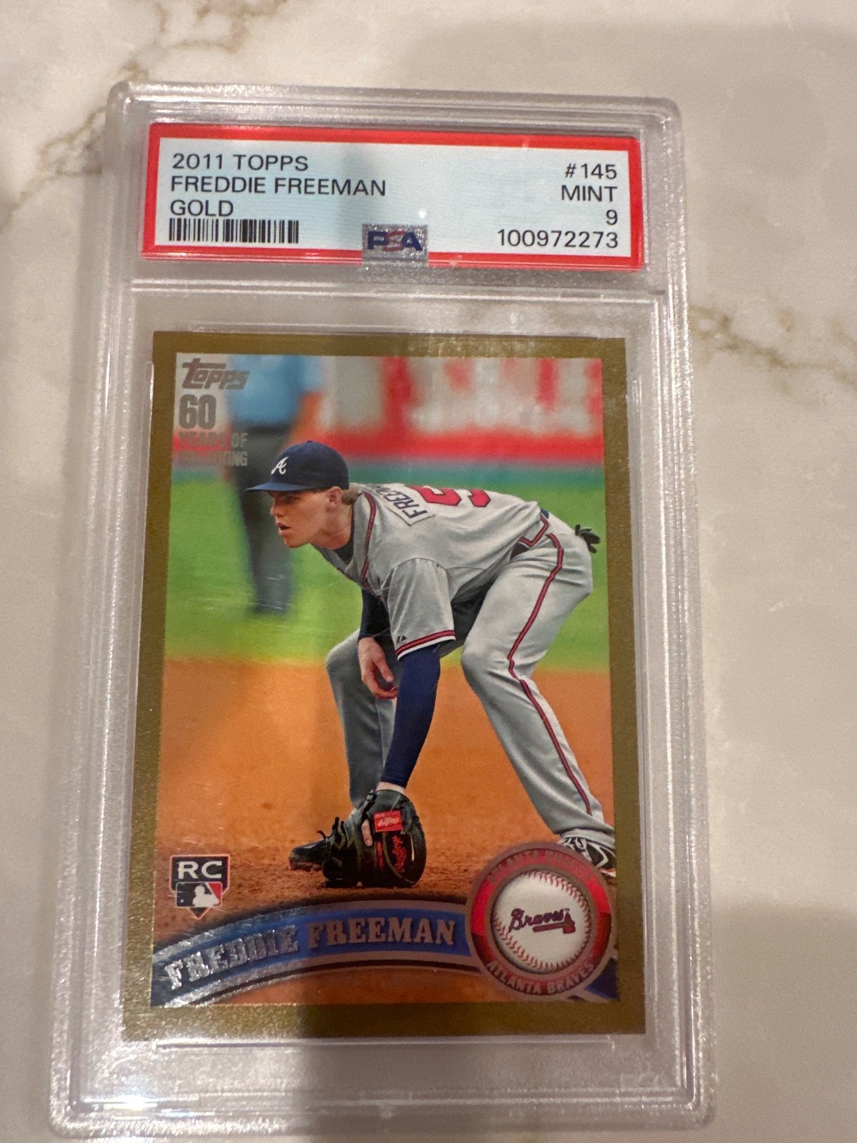 2011 Topps Freddie Freeman RC Gold Rookie #/2011 Braves PSA 9
