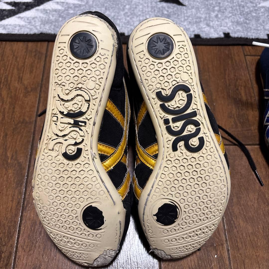 asics Boxing Wrestling Shoes Black Gold US7 ( 25 cm ) Old EX-EO