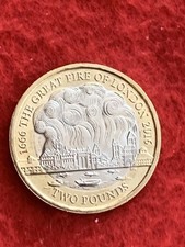 2016 Great Fire of London £2 Two Pounds VGC Circulated