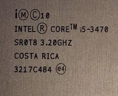 Intel core i5-3470 CPU