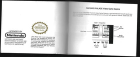 [MANUAL ONLY] Caesars Palace (Nintendo NES, 1992) Clean, Complete