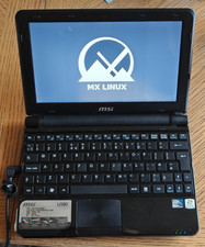 MSI U180 10.1'' Laptop Netbook Webcam Office 3h Battery SSD Working Cheap