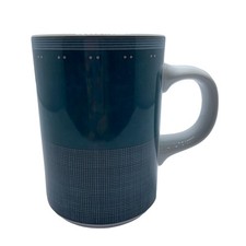 Dansk Gridworks Green Coffee Tea 4" Mug Portugal White w/Green Trim Discontinued
