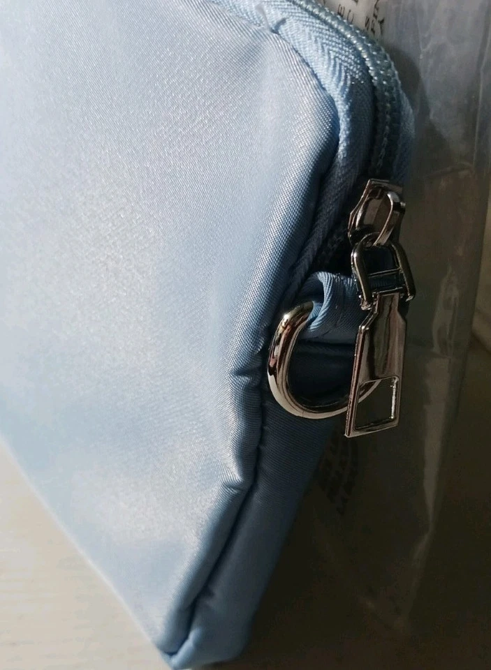 Cosmetic Bag Soft Blue Fabric With Zipper & Key Ring -8"×6" ...perfect Size 💫🩵 - Image 2 of 2