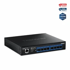 TRENDnet TL2-F7080 8-Port 10G Layer 2 Managed SFP+ Switch,