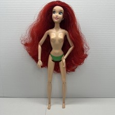 Disney Store Ariel Little Mermaid Doll Articulated Arms Legs Side Glance Nude