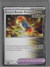 ancient booster energy capsule pokemon card Ancient Booster Energy Capsule (Mirror Foil) (157/187) (SV8a) – Poke Gems  MTL main image 1