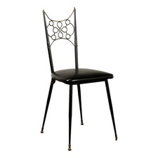 Chaise Vintage en Métal Laiton Italie des Années 1950
