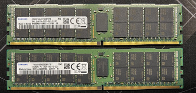 128GB DDR4 (2x 64GB), Samsung M393A8G40MB2-CVF, 2933 Mhz, Registered Server RAM