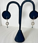 Earrings Silver Marcasite Petite Dangle Vintage tear drop wire — photo 2
