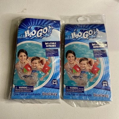 Bestway H2O Go! Swim Inflatable Pool Float Armbands Kids 3-6 New Watermelon X2