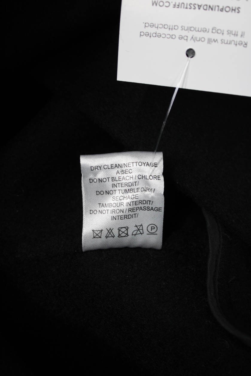 Zara Basic Womens Black Solid Polyester Blend But… - image 10