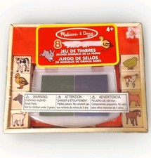 Melissa  Doug Stamp-a-Scene Set -8 Stamps FARM Animals Ages 4 New Sealed