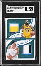 2023-24 IMMACULATE COLLECTION DUAL JERSEY PRIME JAMES WEMBANYAMA RC /10 SGC 8.5