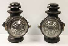 Antique 2 Dietz Champion Steel Driving Lamp Lantern Light Buggy Carriage Antique 2 Dietz Champion Steel Driving Lamp Lantern Light Buggy Carriage
