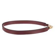 38 Inch Leather Purse Strap, 1 Inch Wide Strap with Gold Buckles, Maroon