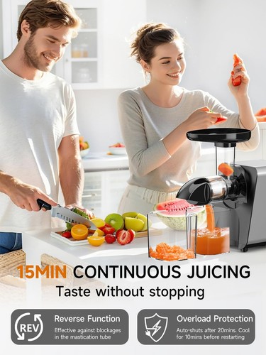 Slow Juicer Maschine für Gemüse und Obst Kaltpresse Kauen Extrakt... - Bild 7 von 9