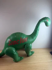 Vintage Sinclair Oil Dino Inflatable Blow Up Dinosaur 4ft Large Vtg