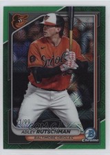 2024 Bowman Mega Box Chrome Green Mojo Refractor 91/99 Adley Rutschman #77 02u3