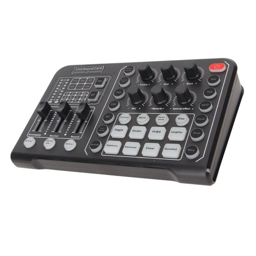 Live Sound Card Support BT 48V Large Diaphragm Noise Cancelling Sound Mixer Hot - Afbeelding 6 van 24