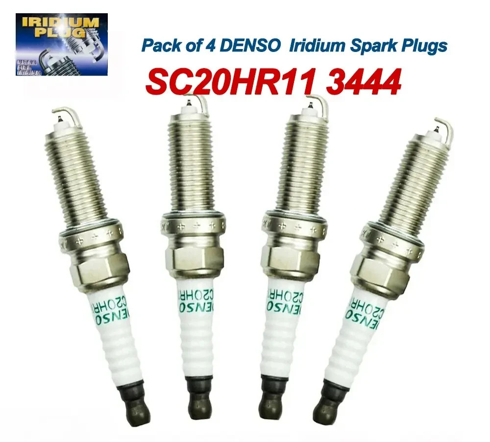 4x DENSO 3444 / SC20HR11 Spark Plugs Fit For Toyota Lexus 90919-01253 NOS