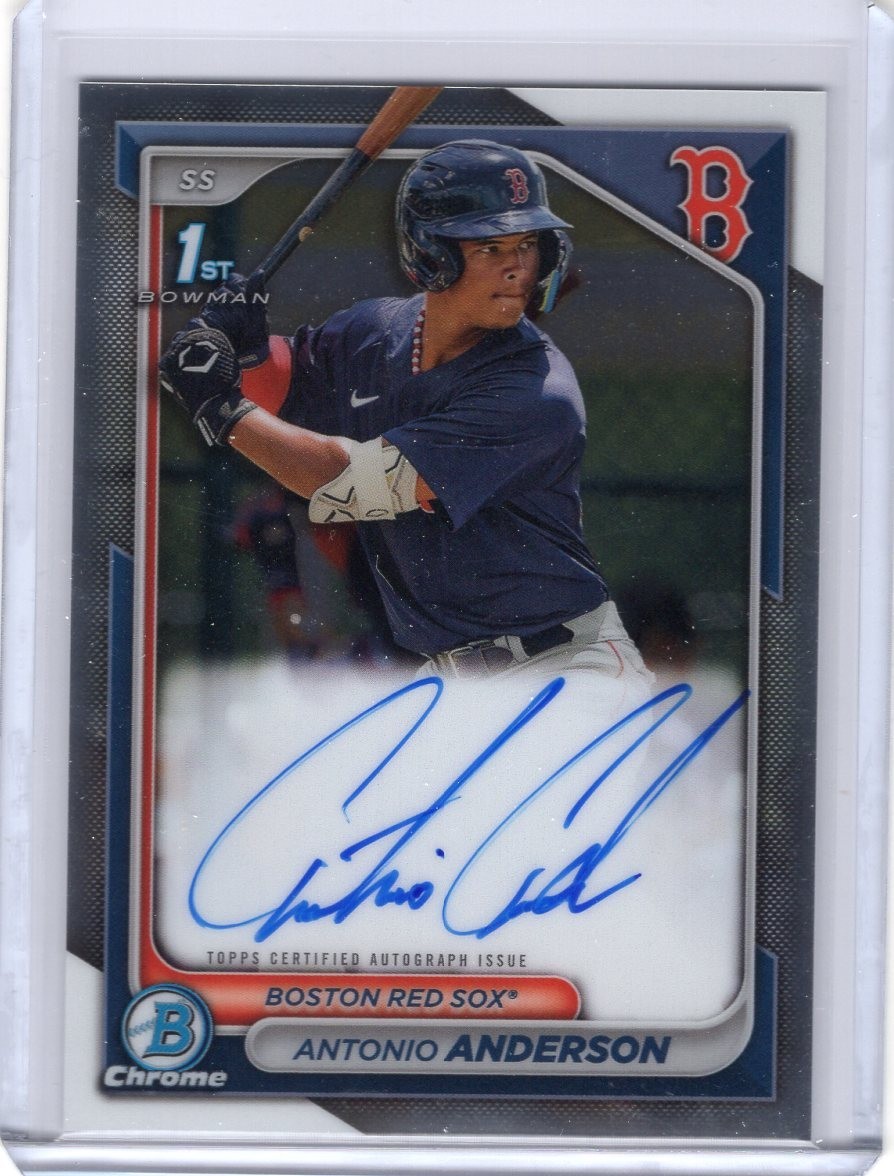 2024 Bowman - Chrome Prospect Autographs Antonio Anderson #CPA-AAN (AU, RC)