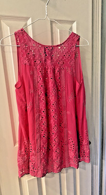 $225 Johnny Was Halo Pink Top --- NWT --- Size Small --- FREE SHIPPING!!!