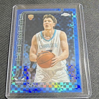 Topps Chrome 2025 Kon Knueppel Charlotte Hornets #254 RC Blue X-Fractor
