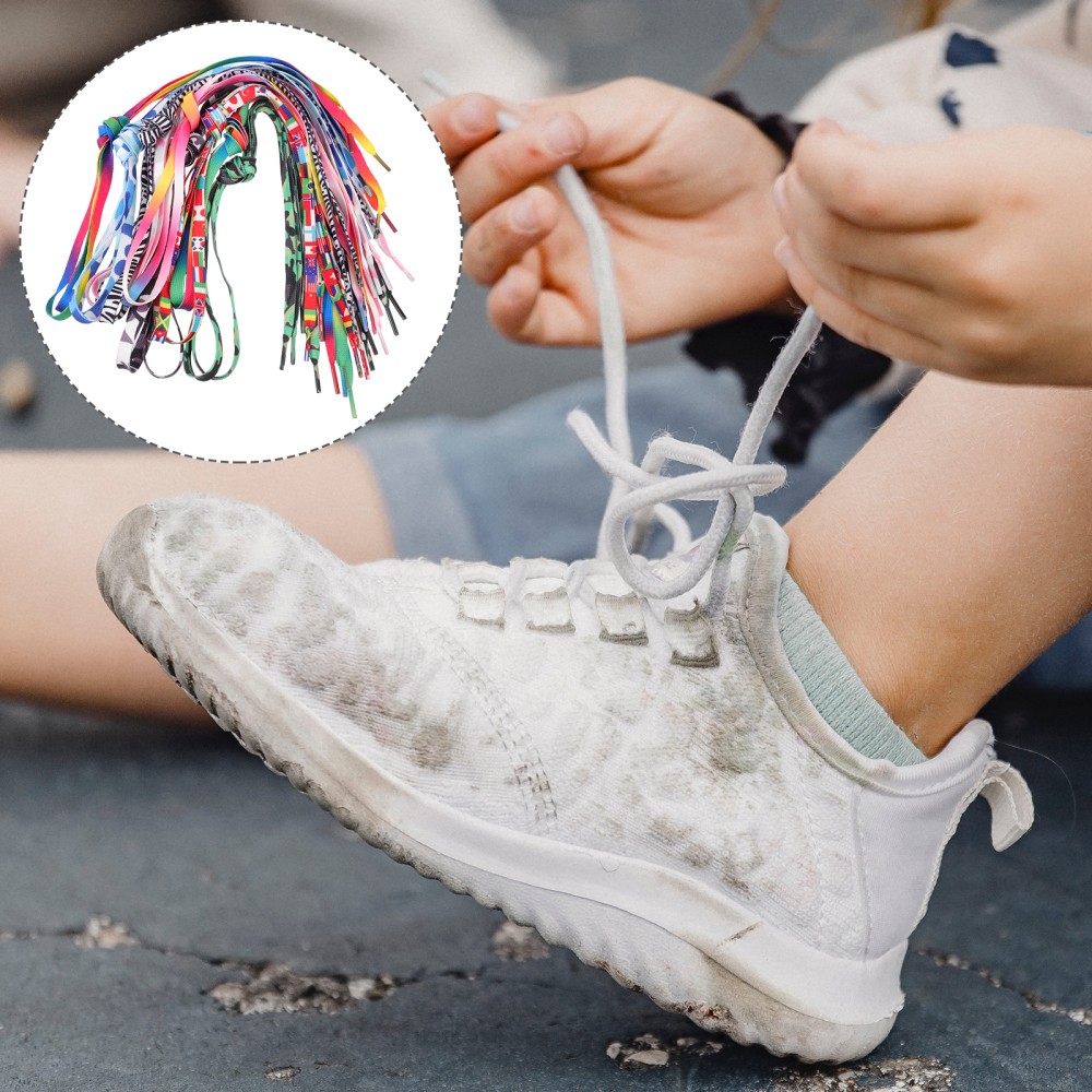 APL 10 Paia Sneakers e Lacci Bambino Colore Scarpa Lacci Colorati Stampa