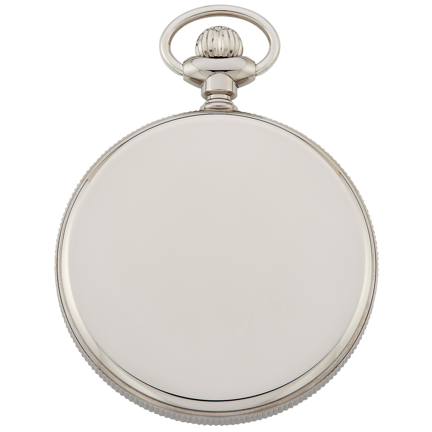 Gotham Men's Stainless Steel Mechanical Hand Wind Ferguson Dial Pocket Watch