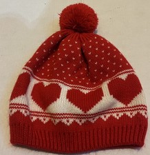 Baby Gap Heart Of Isle Knit Pom Hat Size M/L