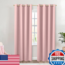 Koufall Blush Pink Blackout Curtains For Girls Bedroom Nursery Curtains Girl