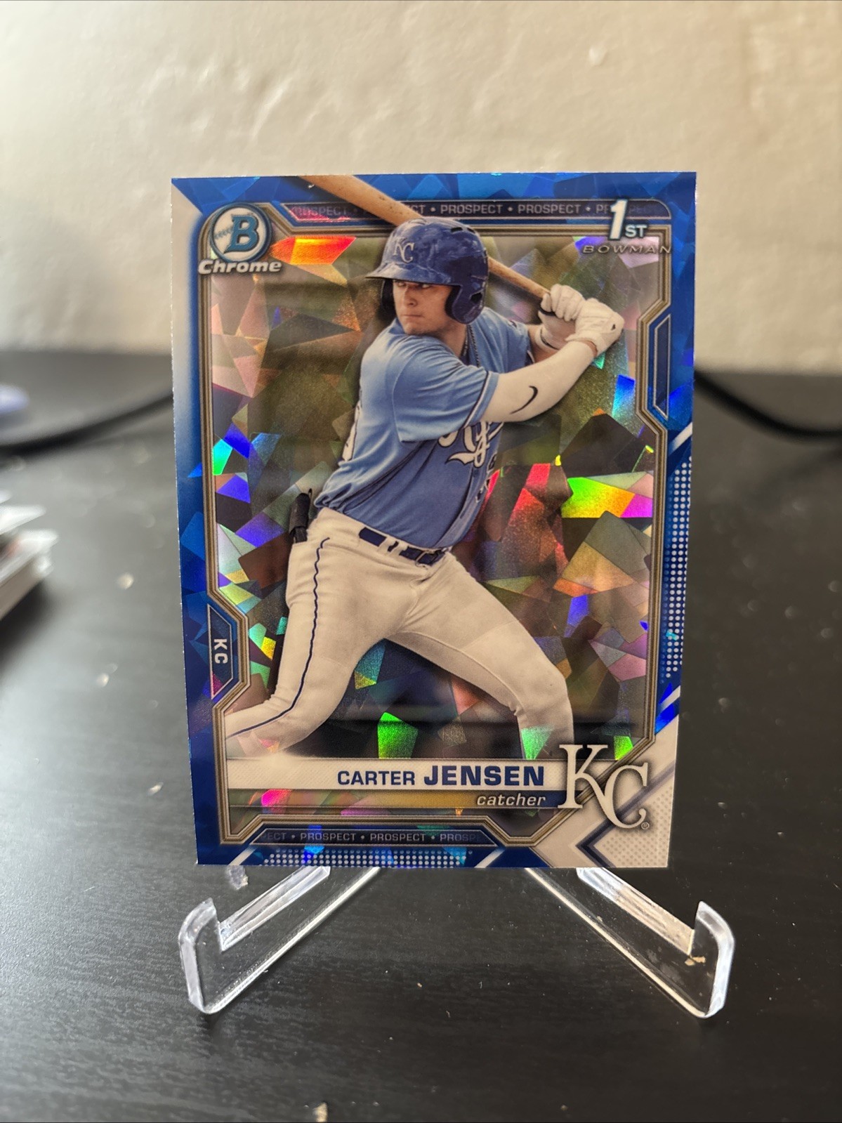 2021 Bowman Chrome Draft Sapphire Edition BDC-106 Carter Jensen RC KC Royals