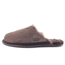 UGG Hyde Scuff Suede Winter Slippers Mens Size 12 EUR 45 Chocolate Brown