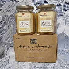 Home Interiors And Gifts Bananas Foster Jar Candle Set Of 2  7.5 Oz Each