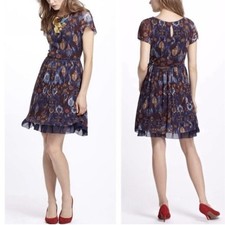 Anthropologie Weston Wear Fit and Flare Caraz Dress Size Small EUC