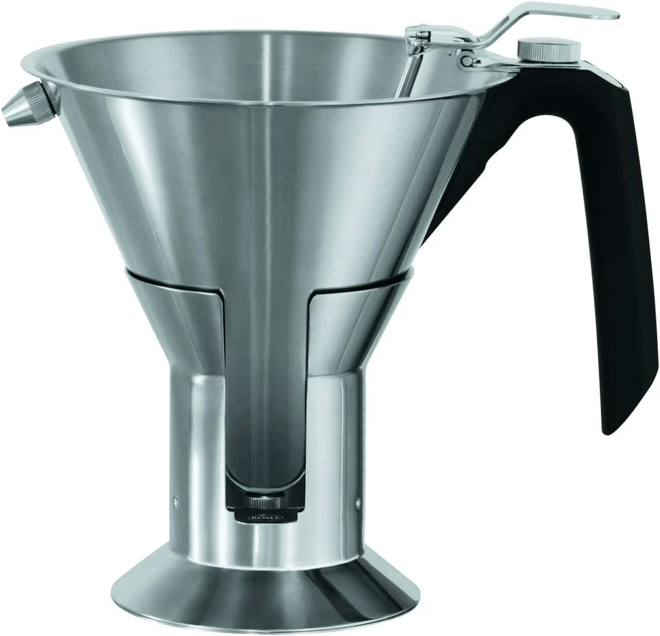 Универсальная кондитерская воронка из нержавеющей стали с эргономичной силиконовой ручкой - Изображение 3 из 4