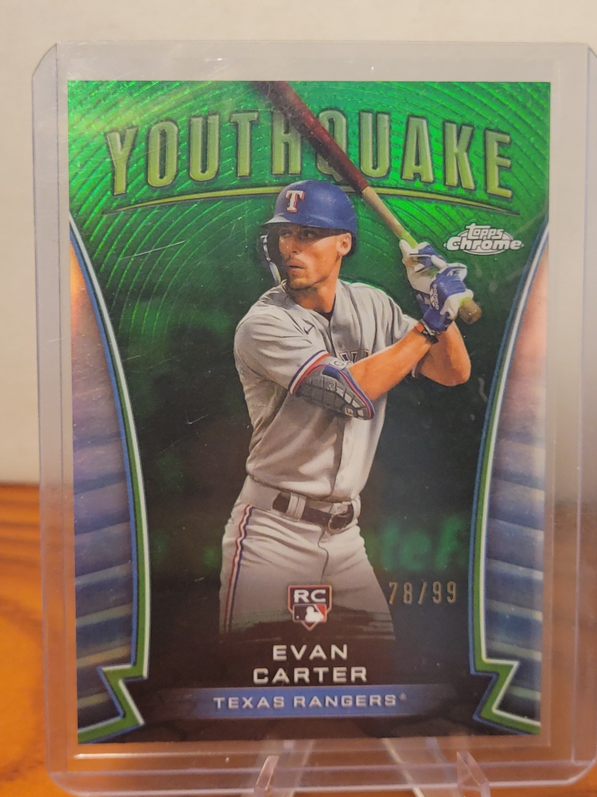 2024 Topps Chrome - Youthquake Evan Carter #YQ-14 Green Refractor /99 (RC)