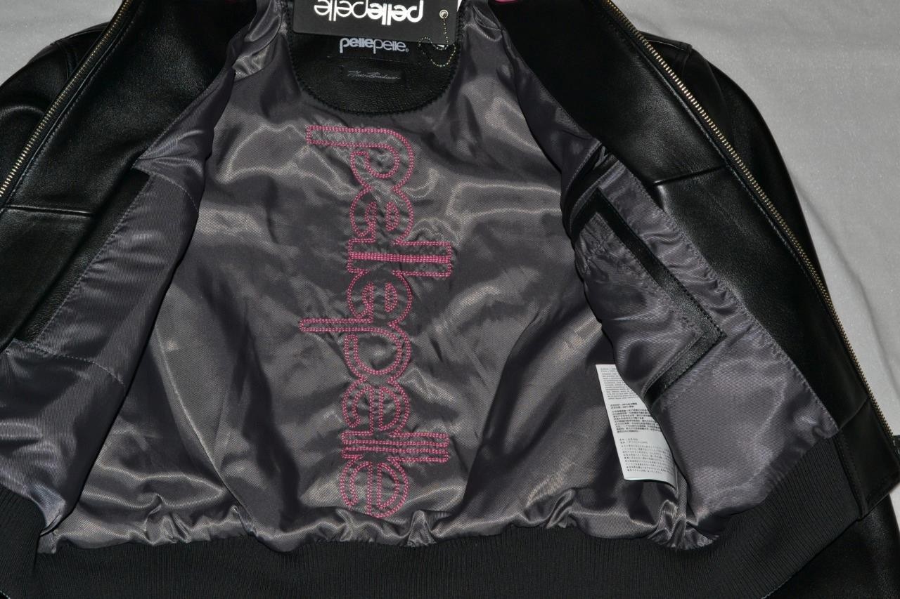 AUTHENTIC Pelle Pelle Greatest Of All Time Womens Jacket Cropped NWT BLACK image 7